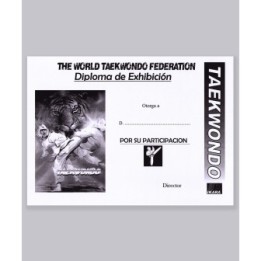 DIPLOMA DE EXHIBICIÓN PARA TKD  - 1