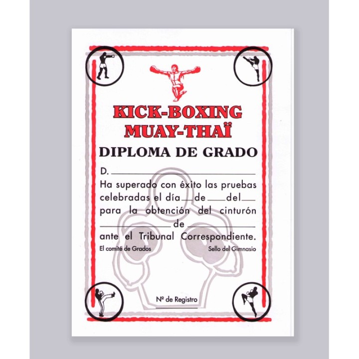 DIPLOMA DE GRADOS KICK Y MUAY THAI  - 1
