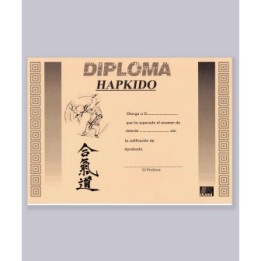 DIPLOMA DE GRADOS HAPKIDO BLANCO NEGRO  - 1
