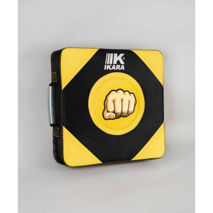 MAKIWARA ESCUDO PUNCH MOD. AGARRE NEGRO AMARILLO  - 1