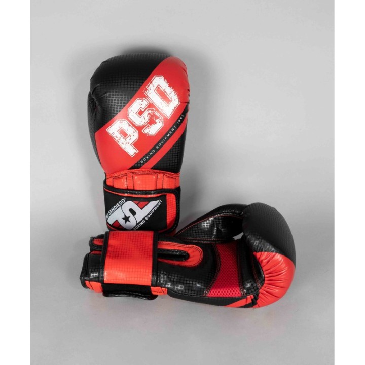 GUANTES KICK BOXING PSD ''QING'' NEGRO/ROJO  - 1