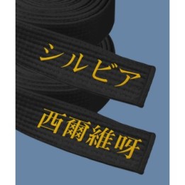 LETRAS CHINAS O JAPONESAS BORDADAS EN CINTURÓN  - 4