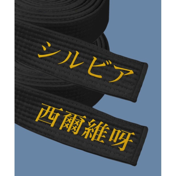 LETRAS CHINAS O JAPONESAS BORDADAS EN CINTURÓN  - 4