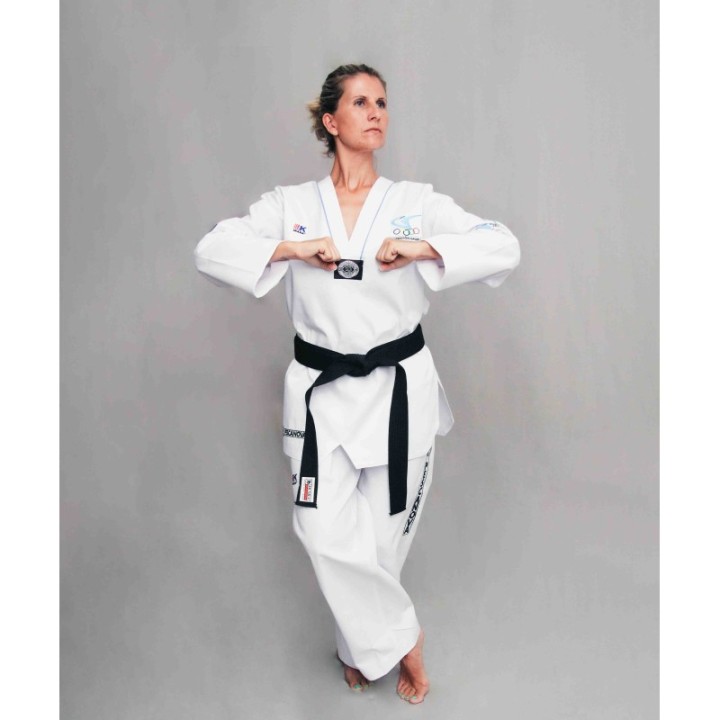 DOBOK SPECIAL NEW GALICIAN FEDERATION TKD WHITE COLLAR  - 1