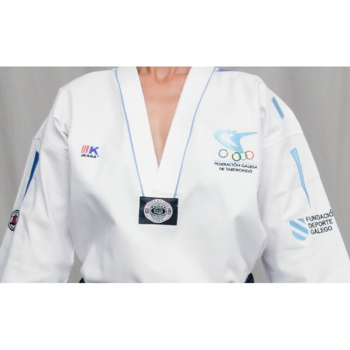 DOBOK SPECIAL NEW GALICIAN FEDERATION TKD WHITE COLLAR  - 2