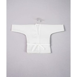 MINI KIMONO CUSTOMIZED WHITE WITH BLACK COLLAR  - 1