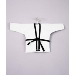 MINI KIMONO CUSTOMIZED WHITE WITH WHITE COLLAR  - 1