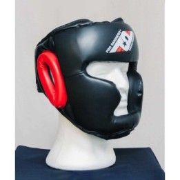 SYNTHETIC LEATHER BOXING HELMET CHIN TRAINING B/R  - 1