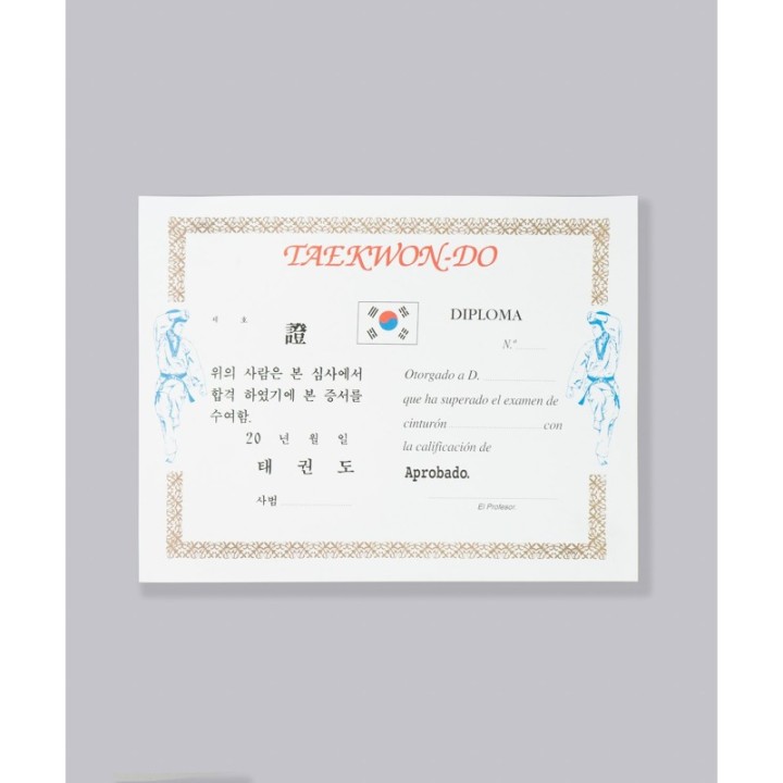 DIPLOMA DE GRADOS PARA TKD  - 1